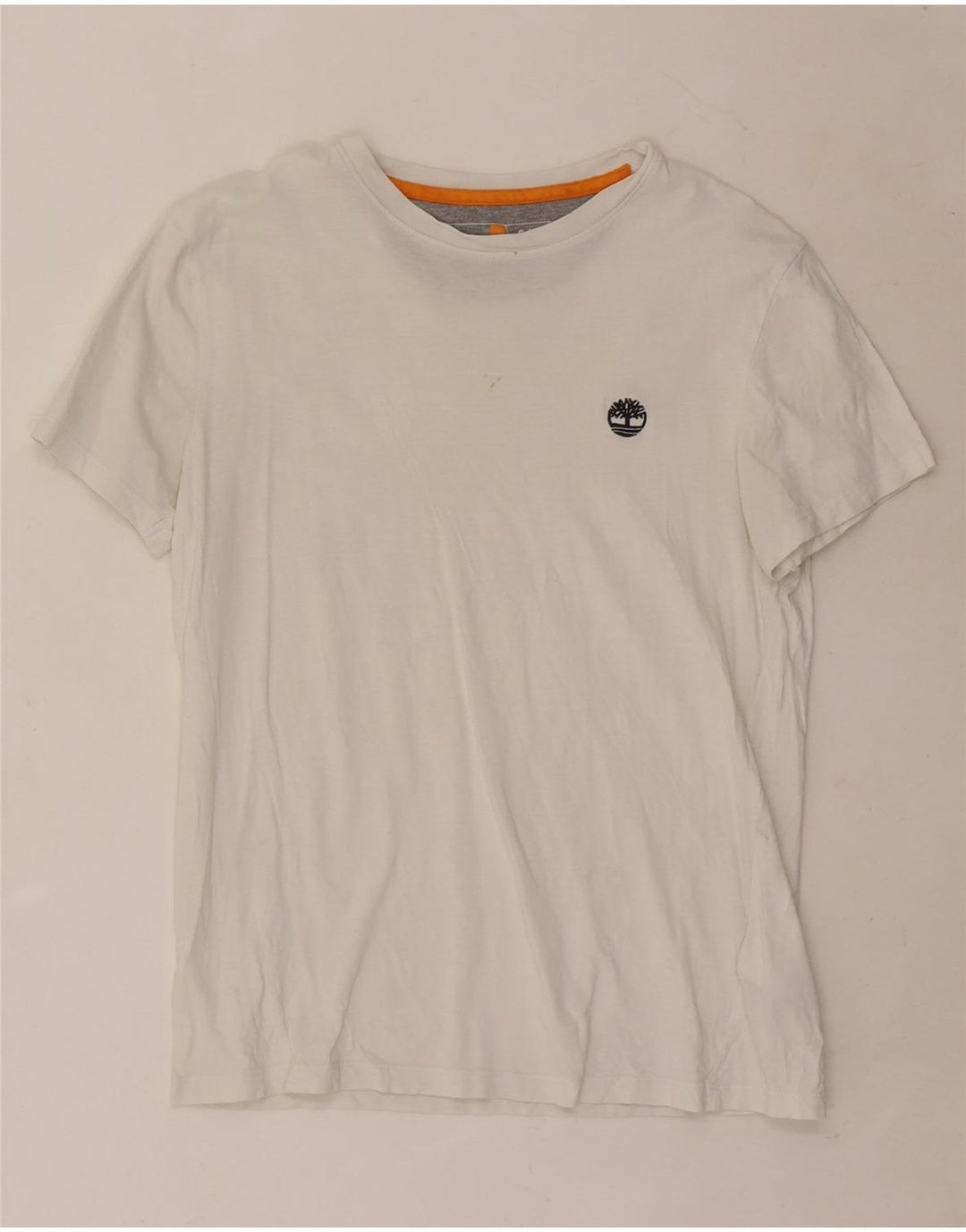 Timberland Herre Slim Fit T-Shirt Top Lille Hvid Bomuld
