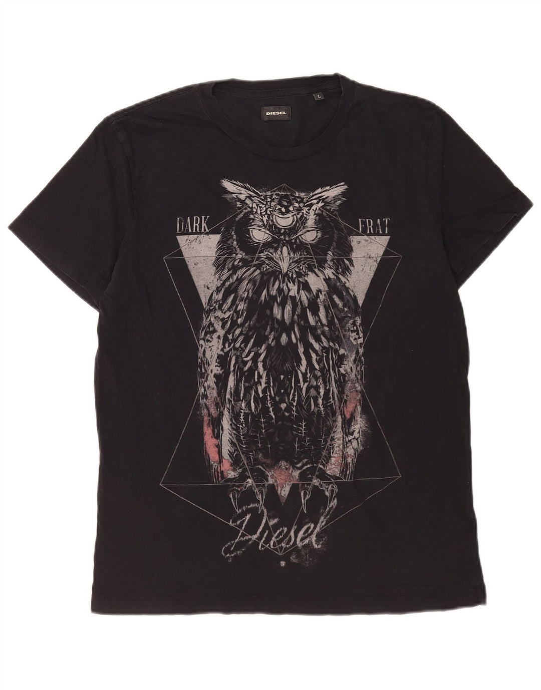 Diesel Herre Grafisk T-Shirt Top Stor Marineblå