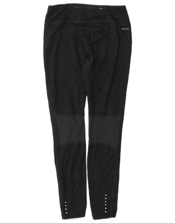 Nike Dame Leggings UK 10 Small Black Colourblock