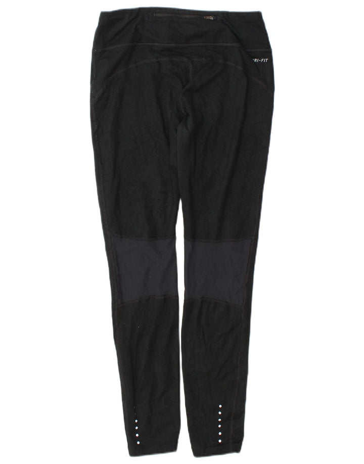 Nike Dame Leggings UK 10 Small Black Colourblock