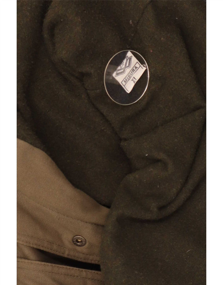 Lynlås Dame Oversized Duffel Coat UK 18 XL Khaki Bomuld