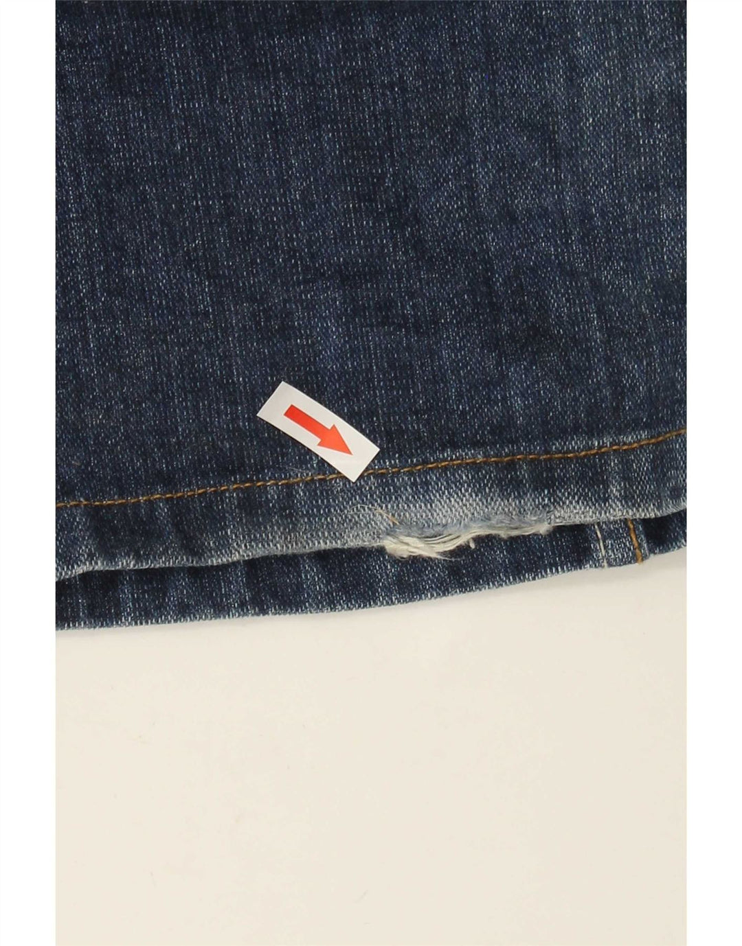 Karl Kani Herre Distressed Straight Jeans W34 L34 blå ternet bomuld
