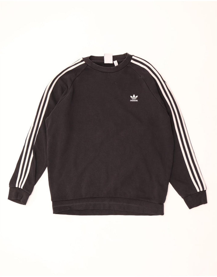 ADIDAS Sweatshirt til mænd, stor sort bomuld