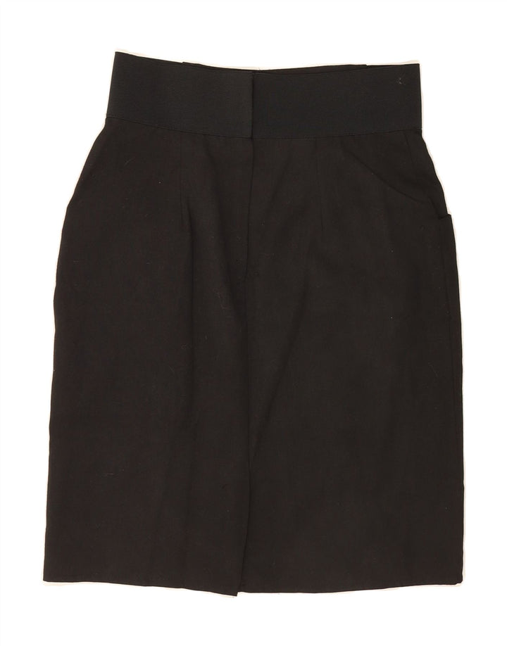 CLOCK HOUSE Womens Pencil Skirt IT 42 Medium W30 Black Polyester Vintage CLOCK HOUSE and Second-Hand CLOCK HOUSE from Messina Hembry 