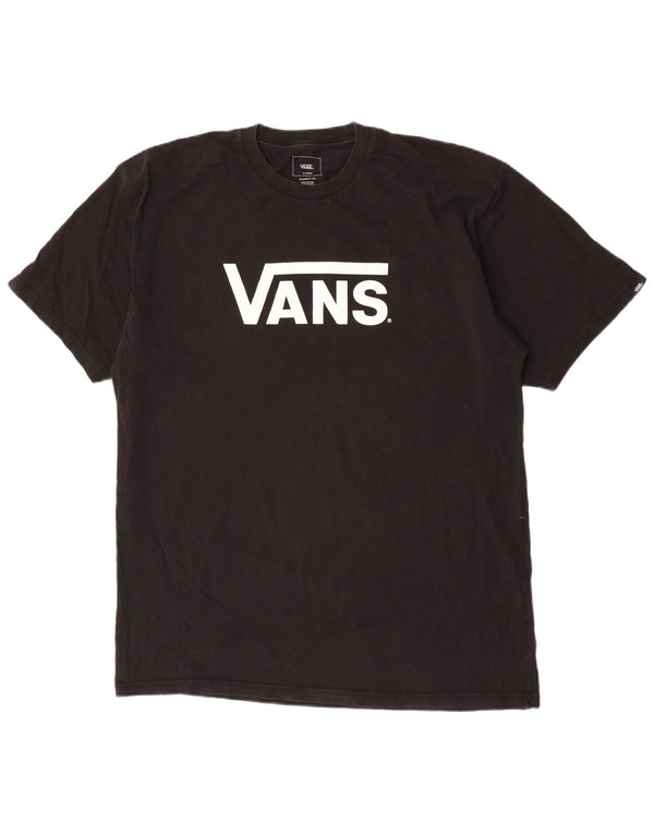 Vans Herre Classic Fit Grafisk T-Shirt Top XL Sort Bomuld