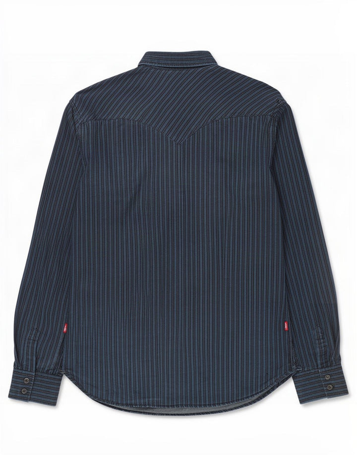 Levi's herreskjorte stor marineblå stribet bomuld