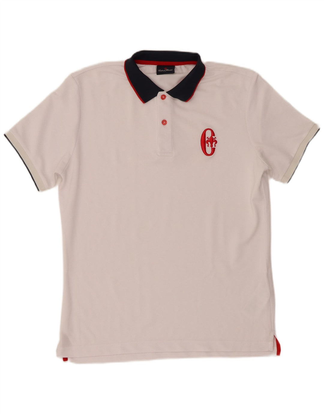 Conte of Florence Polo skjorte til mænd Lille hvid Colourblock Polyester