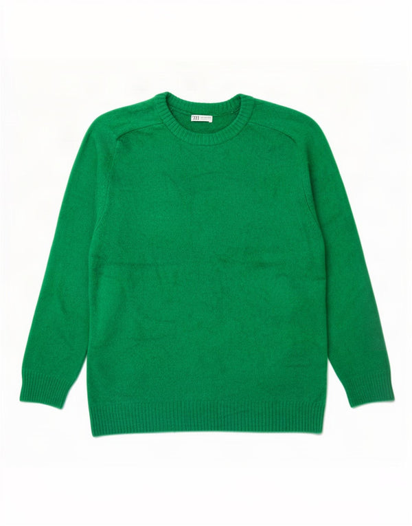 Zara Herre Crew Neck Jumper Sweater XL Grøn Akryl