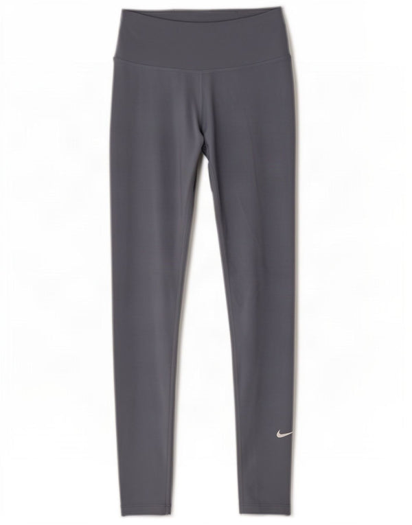 Nike Dame Dri Fit Leggings UK 4 XS Blå Polyester