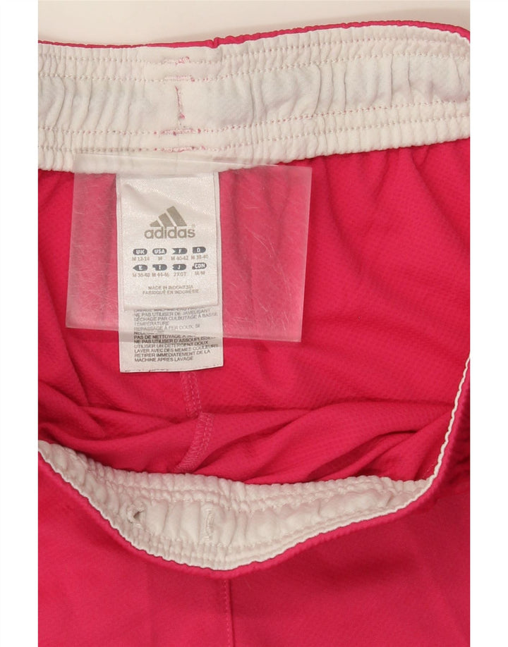 ADIDAS sportsshorts til kvinder UK 12/14 Medium Pink Polyester
