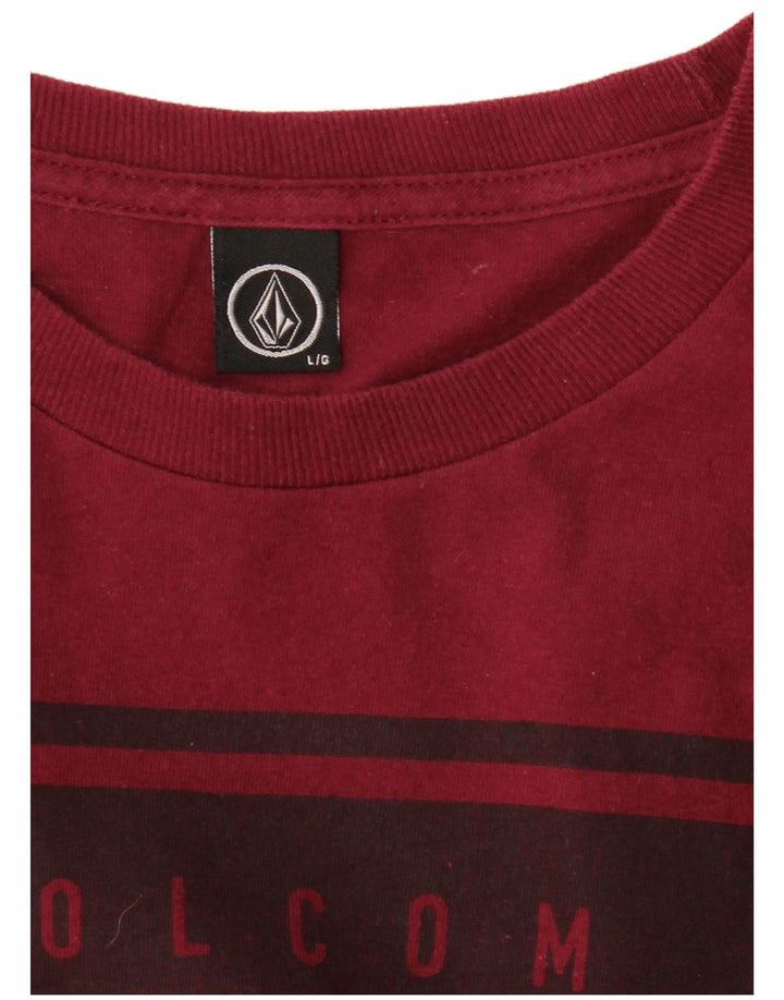 Volcom Herre Grafisk T-Shirt Top Stor Burgundy
