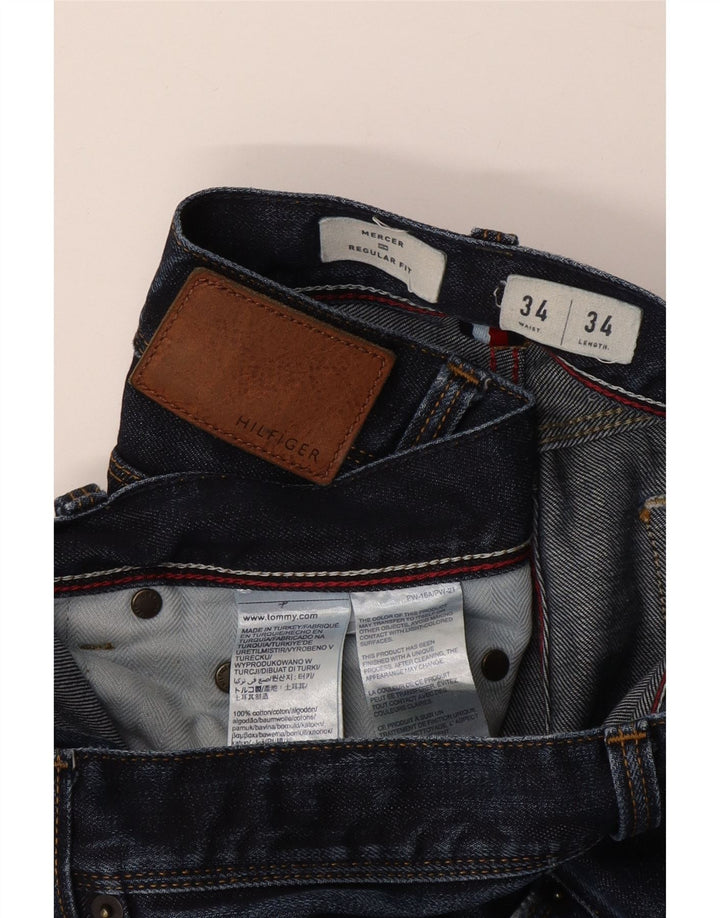 Tommy Hilfiger Herre Mercer Regular Fit Straight Jeans W34 L34 Marineblå