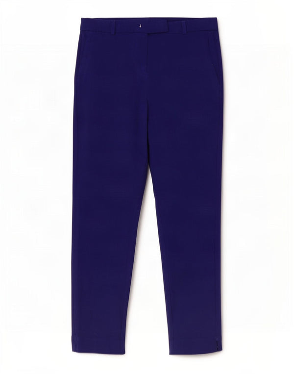 Marks & Spencer Dame Slim Cropped Trousers UK 14 Large W30 L27 Blue