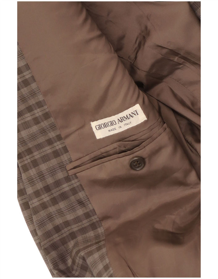 Giorgio Armani Herre 2-knaps blazerjakke UK 34 XS brun ternet