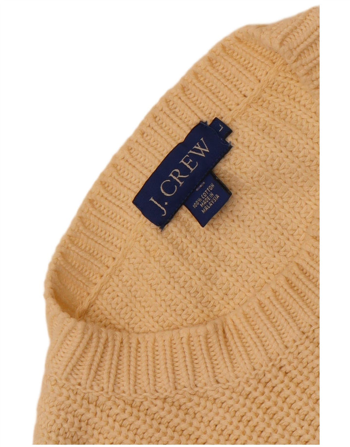 J. Crew Herre trøje med rund hals, stor gul bomuld