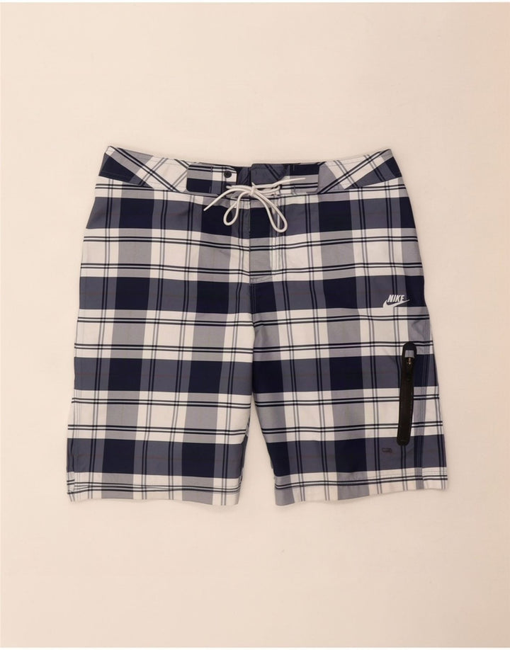 Nike Badeshorts til mænd Medium Marineblå Ternet polyester