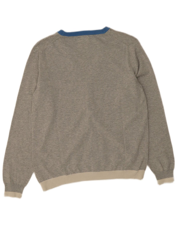 Sun68 Herre cardigan sweater Medium Grey Colourblock Bomuld