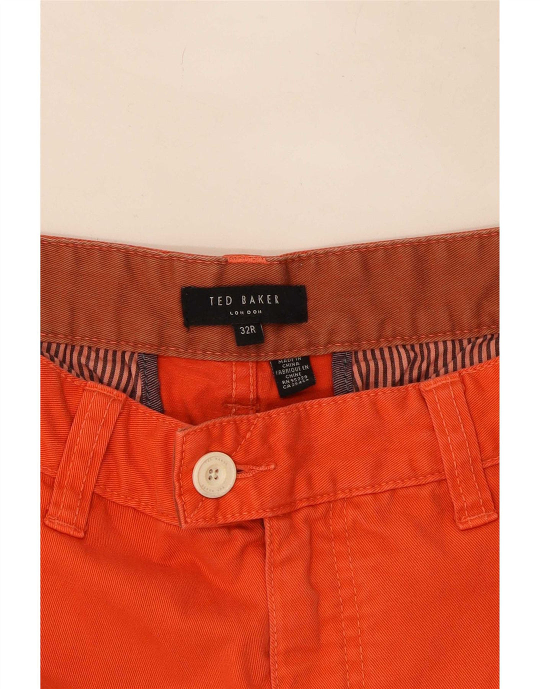 Ted Baker Chino Shorts til mænd W32 Medium Orange Bomuld