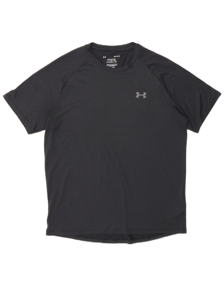Under Armour Herre Heat Gear T-Shirt Top Medium Sort Polyester