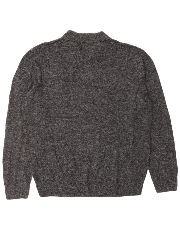 DOCKERS Herre Polo Neck Jumper Sweater XL Grå Akryl