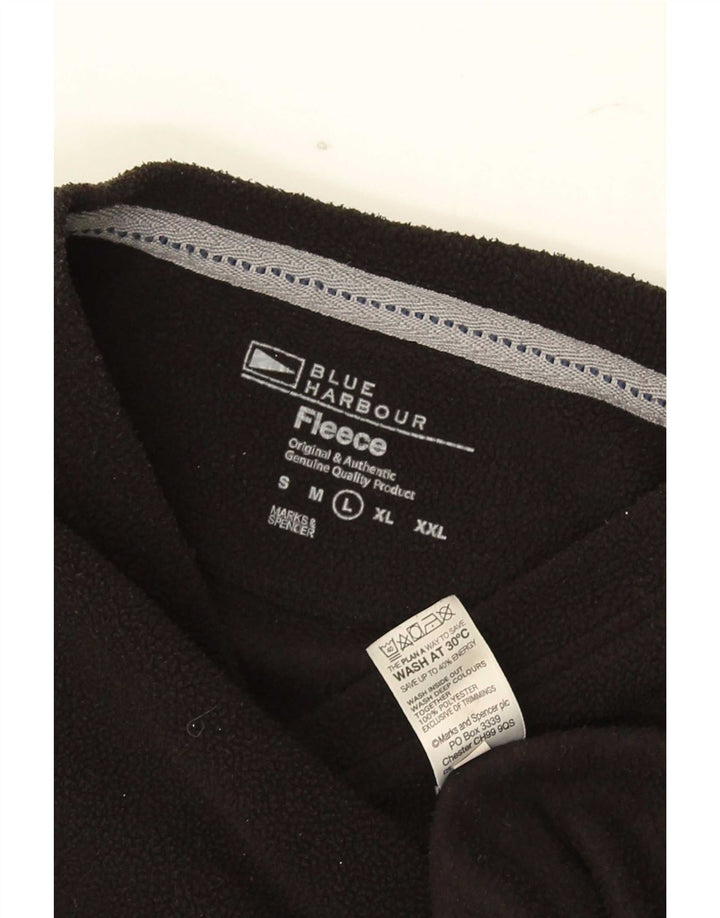 Marks & Spencer Fleece Jumper til mænd Stor sort polyester