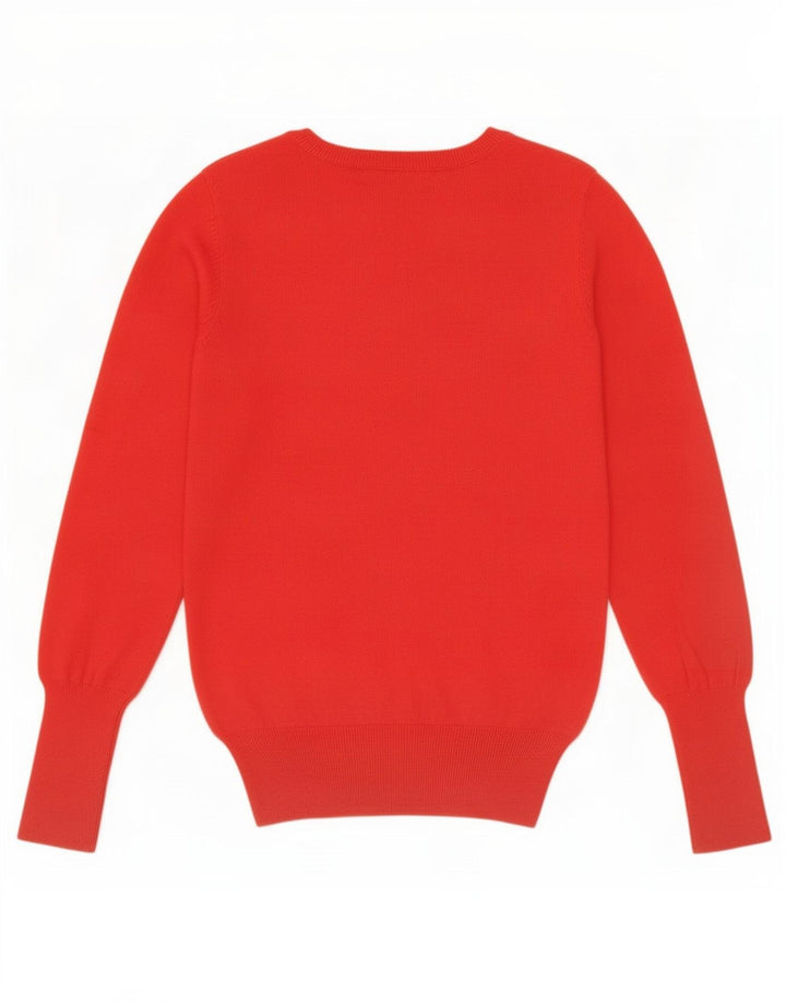 Zara Dame V-hals sweater UK 12 Medium Rød