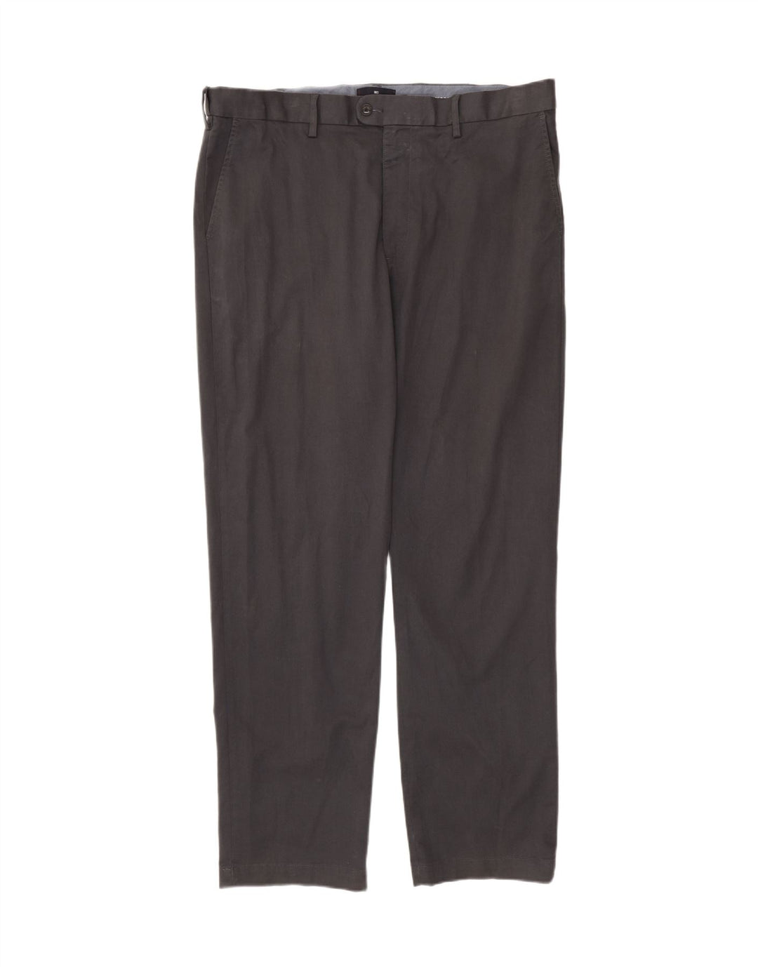 Marks & Spencer Straight Chino-bukser til mænd W40 L33 Grå bomuld