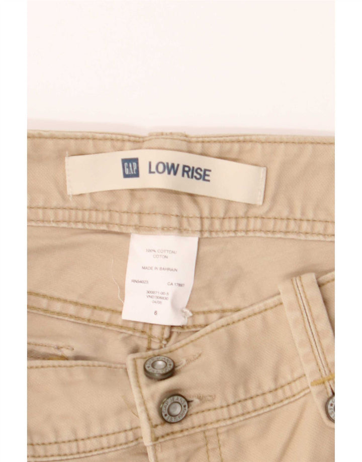 Gap kvinders lavtaljede bermudashorts US 6 medium W32 beige bomuld