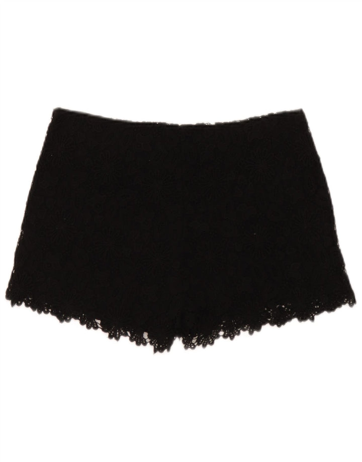 Zara Casual Shorts til kvinder Small W26 Black Floral