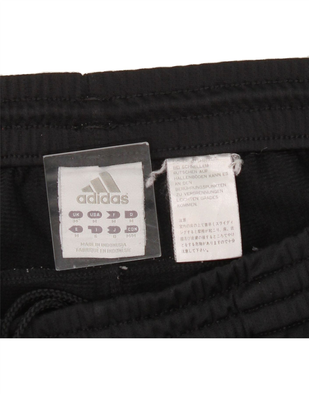 ADIDAS Mens Sport Shorts Large Black Polyester Vintage Adidas and Second-Hand Adidas from Messina Hembry 