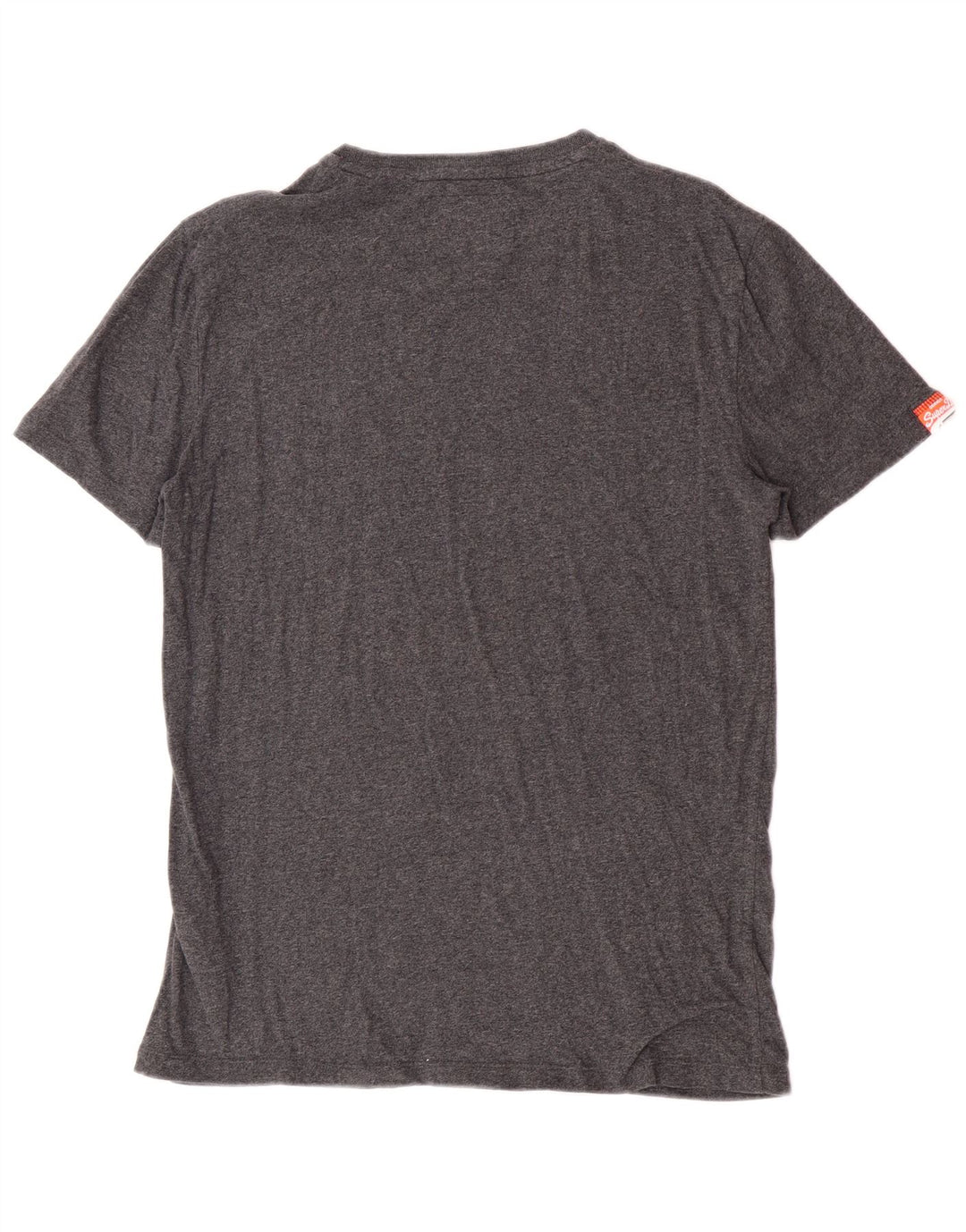 Superdry T-shirt top til mænd, stor grå flækket bomuld