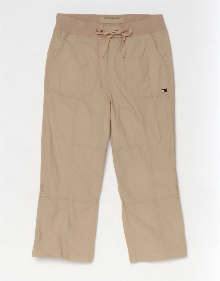 Tommy Hilfiger Dame Capri Bukser Small W30 L21 Beige Bomuld