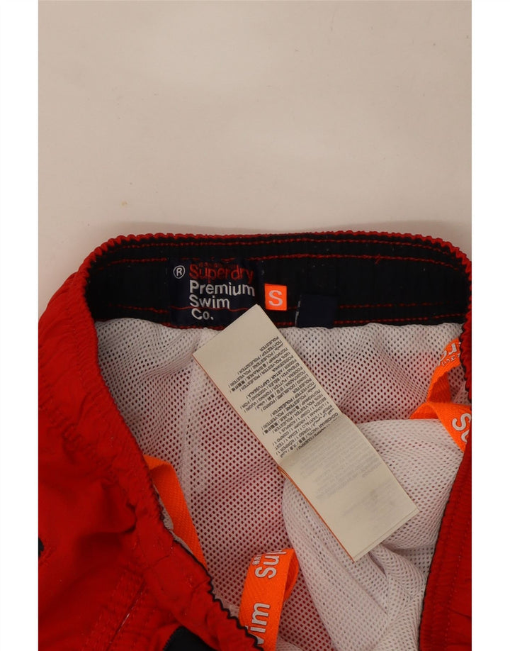 Superdry grafiske svømmeshorts til mænd, små røde polyester
