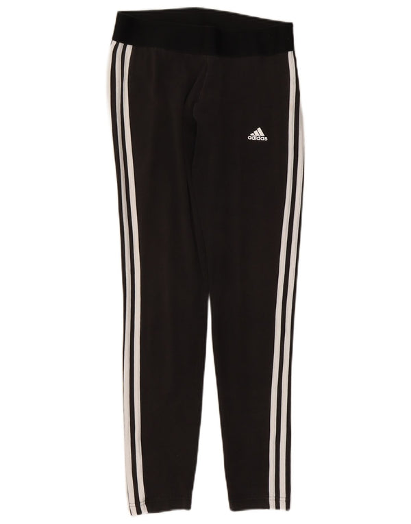 Adidas Dame Leggings UK 12/14 Medium Sort Bomuld
