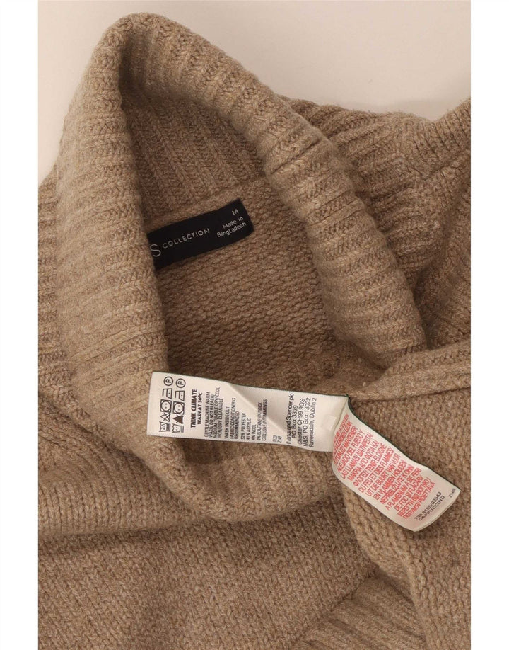 Marks & Spencer Dame Rullehalstrøje UK 14 Medium Beige