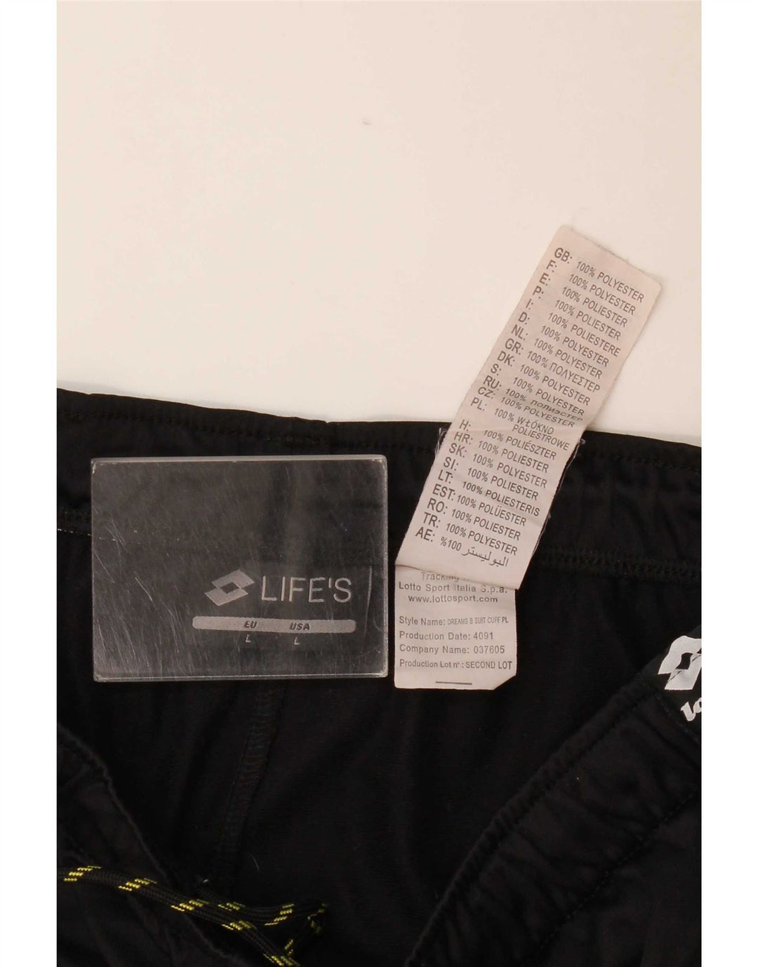 Lotto Womens Grafisk træningsdragt Bukser UK 14 Large Black Polyester