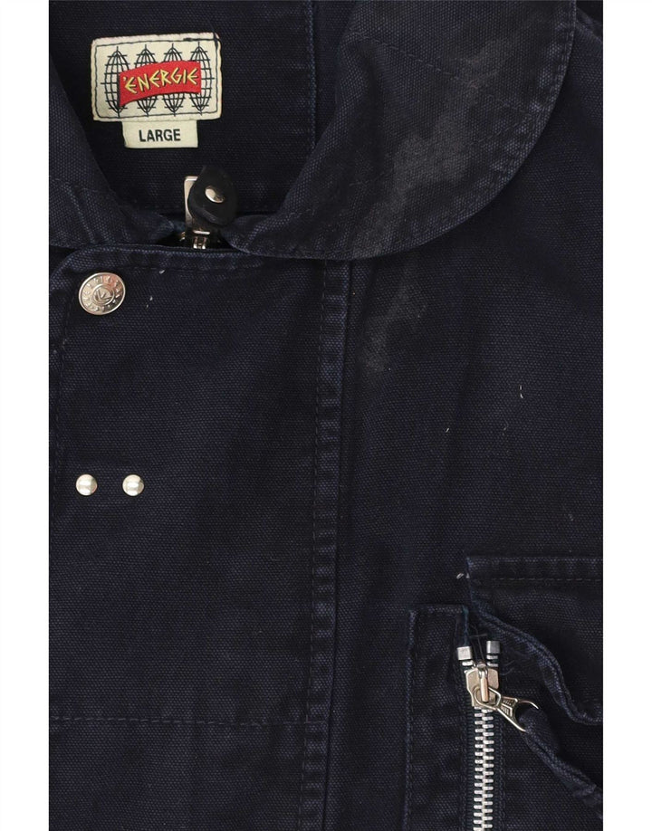 Energie Herre Loose Fit Utility Jacket UK 40 Large Navy Blue