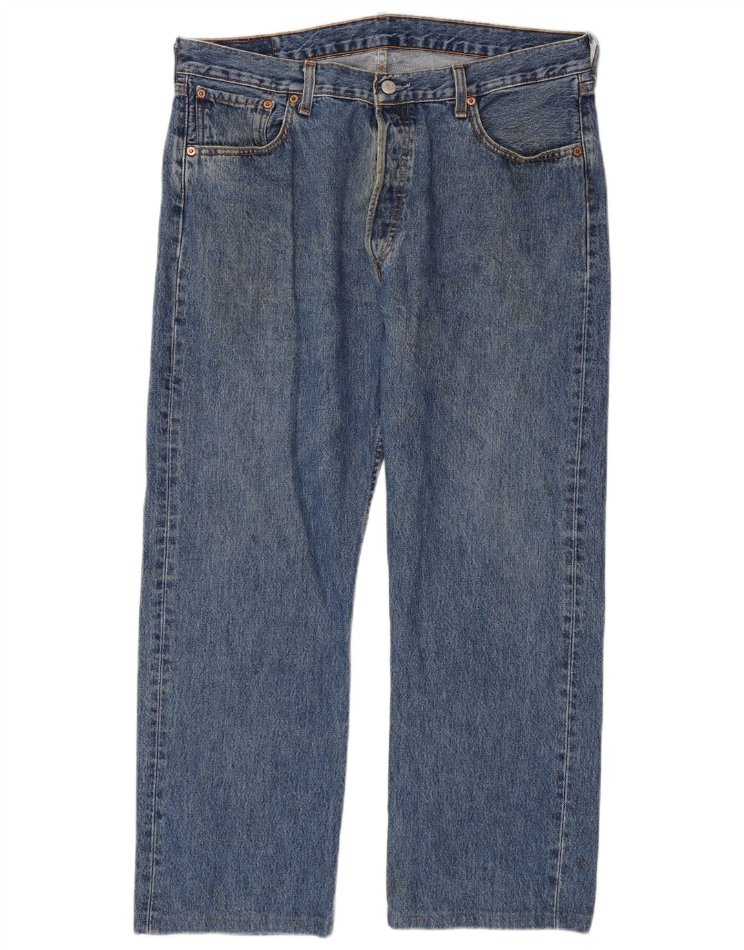 Levi's Herre 501 lige jeans W36 L28 blå bomuld