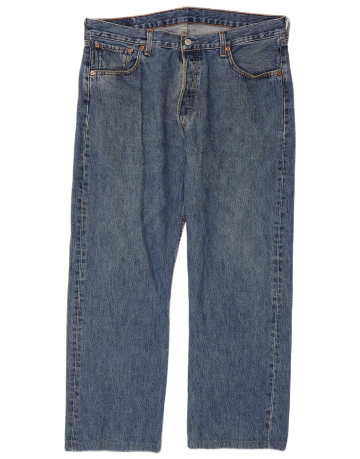 Levi's Herre 501 lige jeans W36 L28 blå bomuld
