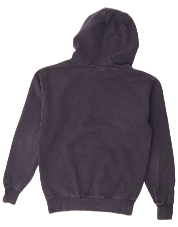 Ellesse Womens Grafisk Oversized Hoodie Jumper UK 8 Small Navy Blue Cotton