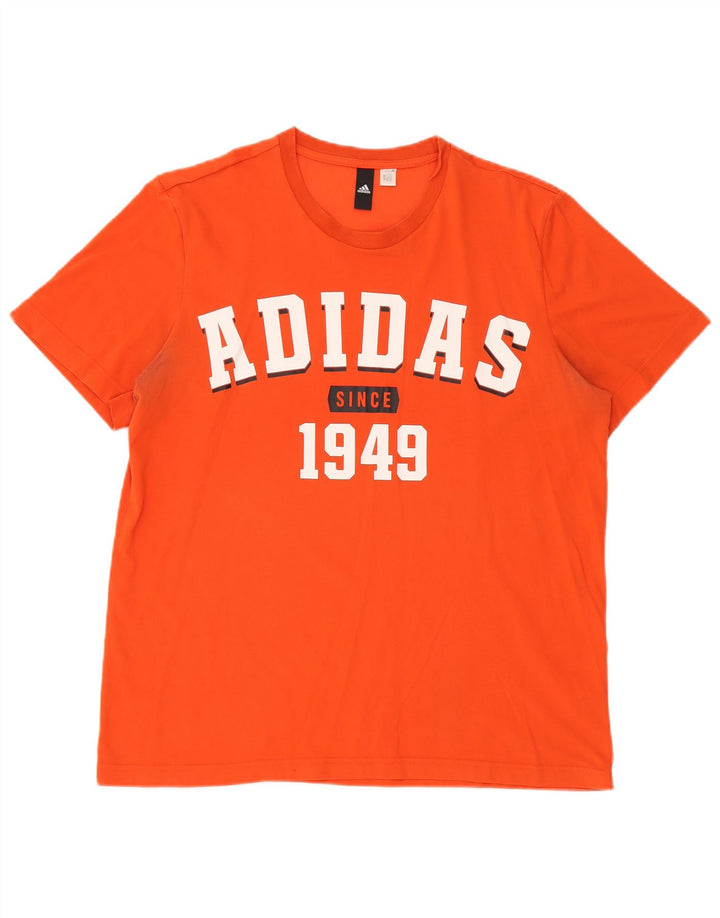 Adidas Grafisk T-shirt top til mænd, stor orange