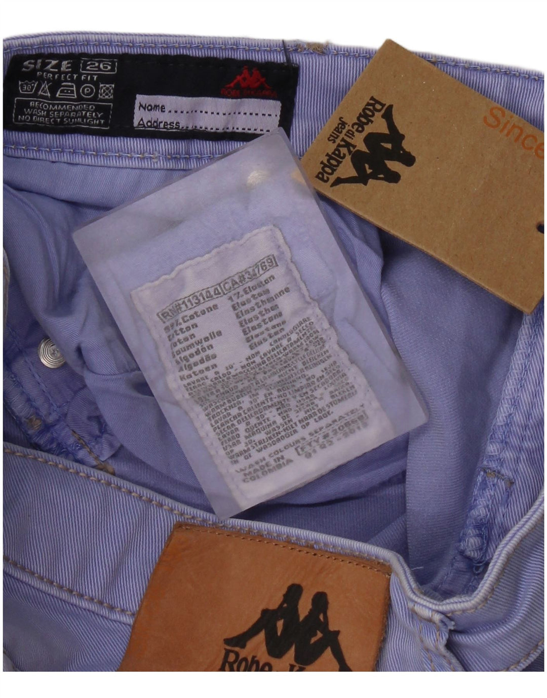 Kappa Slim Jeans med perfekt pasform til kvinder W26 L31 lilla bomuld