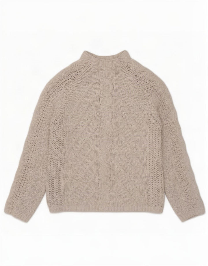 Marks & Spencer Dame Turtle Neck Jumper Sweater UK 14 Medium Beige