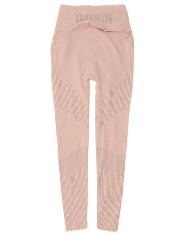 Puma Grafiske Leggings til kvinder UK 6 XS Pink Stribet Polyester
