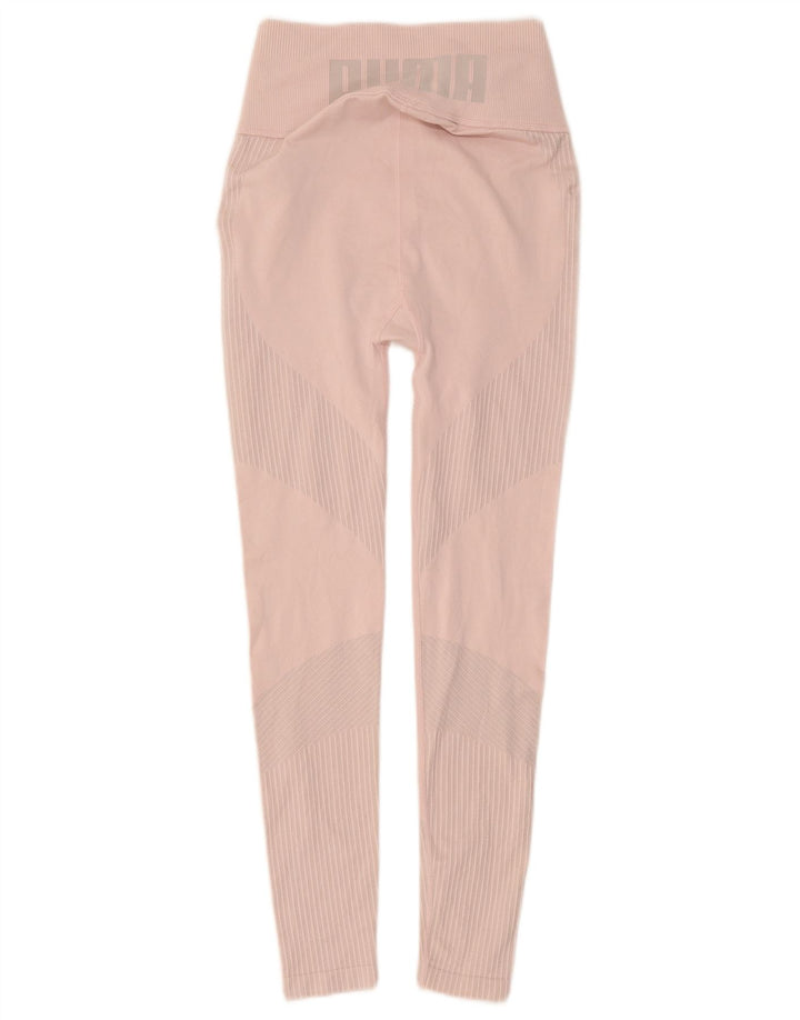 Puma Grafiske Leggings til kvinder UK 6 XS Pink Stribet Polyester