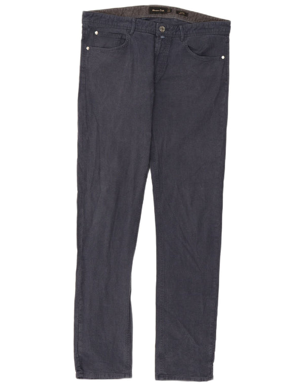 Massimo Dutti Herre Slim Fit Casual Bukser EU 42 Large W32 L33 Marineblå
