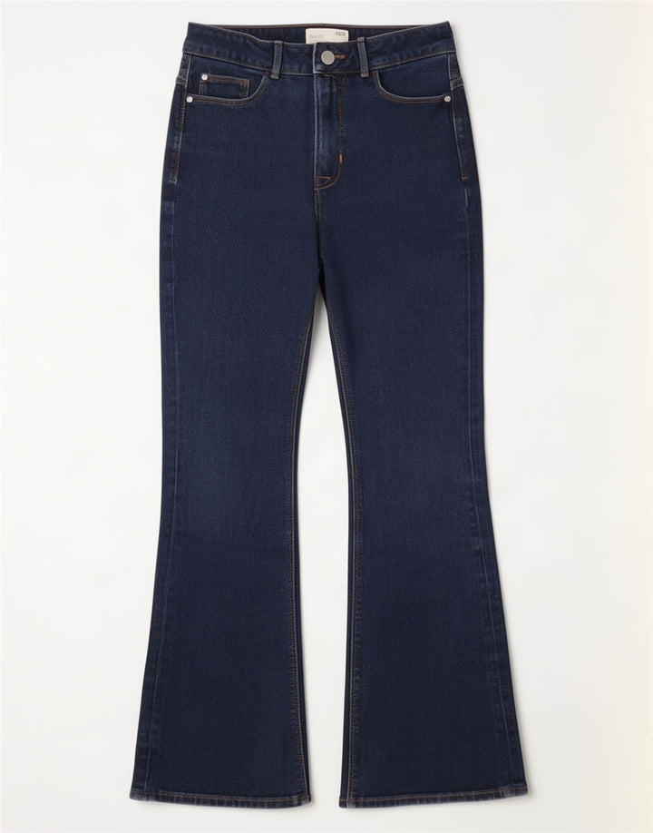 Marks & Spencer Dame Magic Flared Jeans UK 10 Small W26 L26 Navy Blue