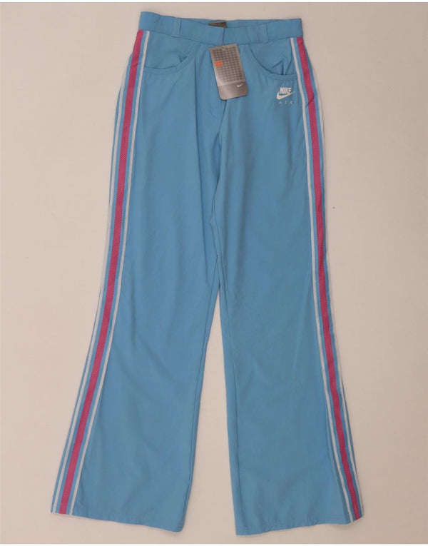 Nike piger fritidsbukser med brede ben 13-14 år W24 L29 blå stribet nylon