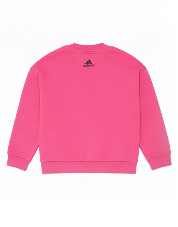Adidas Girls Graphic Sweatshirt Jumper 3-4 år Pink Bomuld