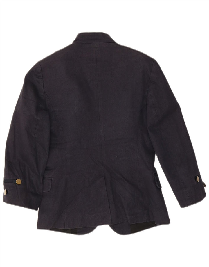French Connection Dame 6 Button Blazer Jacket UK 8 Small Navy Blue Bomuld